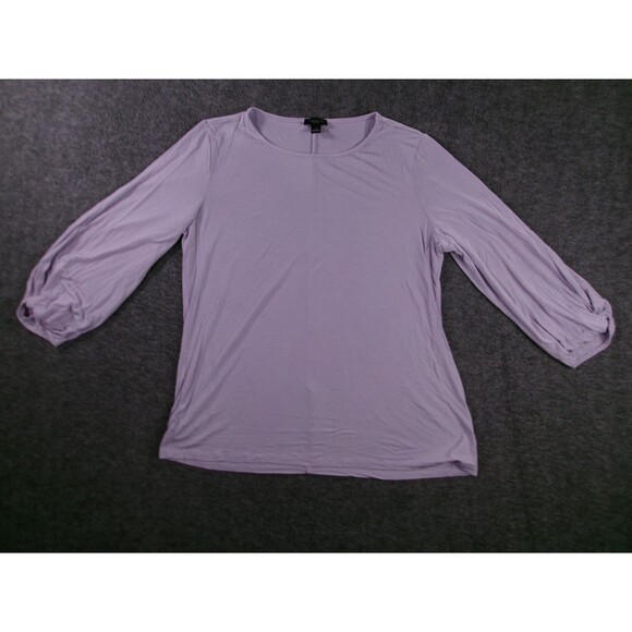 Ann Taylor Top Women Medium Lavender Base Layer Capsule Scoop Neck Stretch Day - Picture 1 of 10